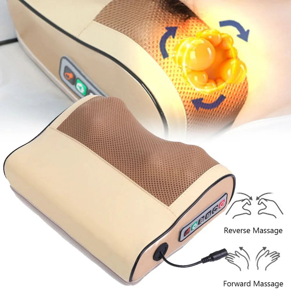 Electric Neck Massager Pillow Multifunctional Neck Relaxation Pillow Device Neck Health Massager Relaxation Pillow Massager - M & M Global