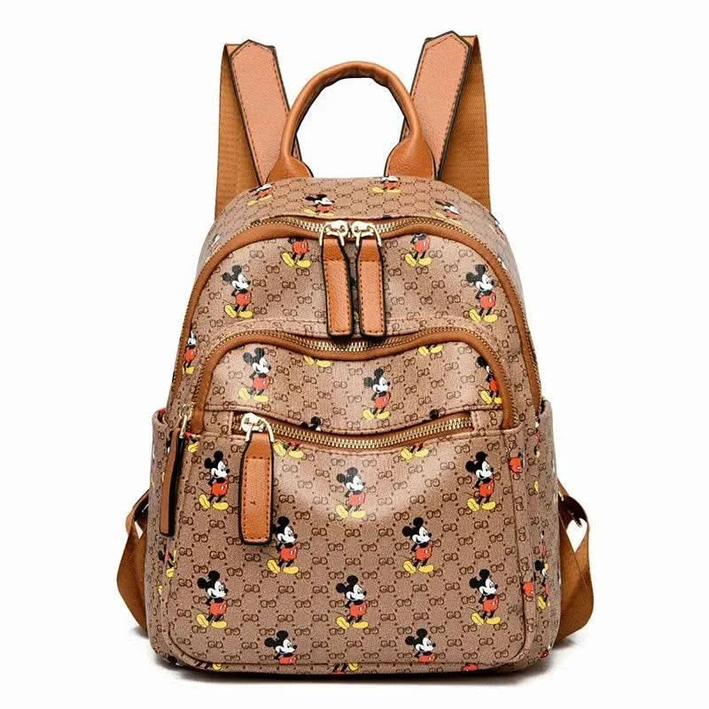 Disney Ladies Backpack Trendy Women's Tote 2025 Mickey Multifunctional Fashion Knapsack Joker Large Capacity Travel Backpack New - M & M Global