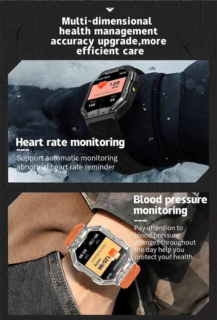 SKMEI Outdoor Sport Compass Smart Watches For Men Women 650Mah Battery 3ATM Waterproof Voice Assistant Bluetooth Call Smartwatch - M & M Global