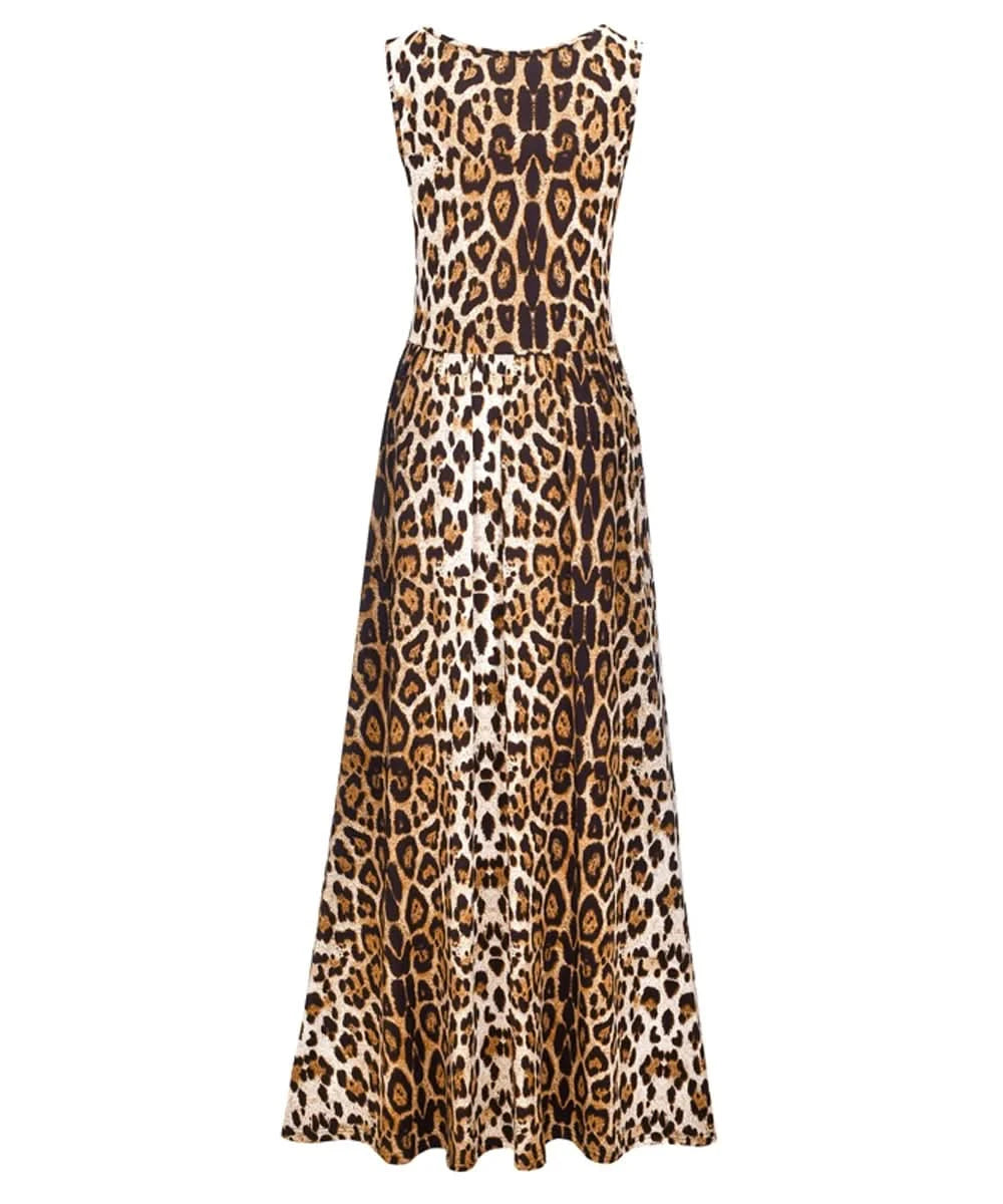 Summer 2024 Sundress O Neck Print Female A-line Beach Bohemian Women Dresses Sexy Boho Elegant Long Dress Robe - M & M Global