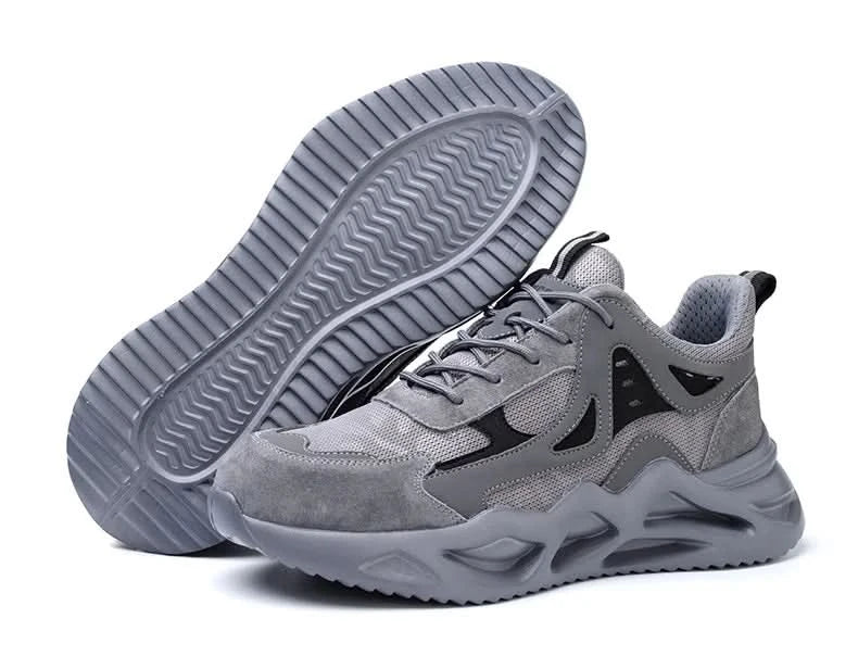 Men's Comfortable Soft-Soled Smash and Puncture Resistant Work Shoes