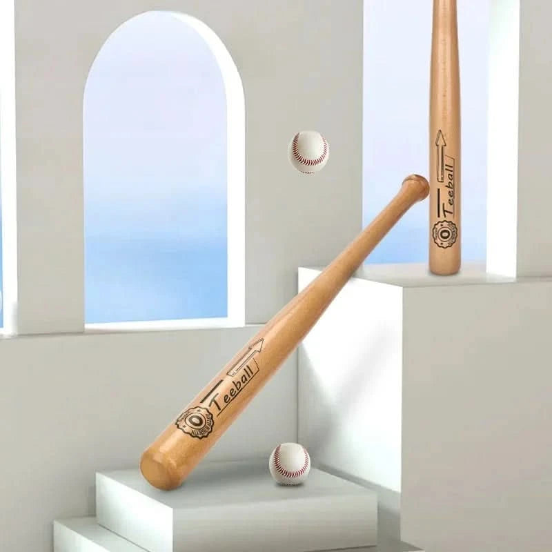 21 inch Solid Wood Baseball Bat Professional Hardwood Baseball Stick Softball Outdoor Sports Fitness Equipment Self-Defense Gear - M & M Global