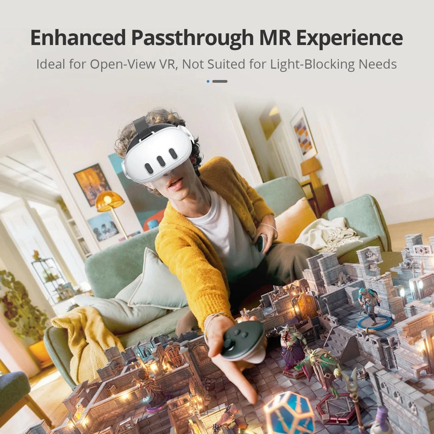Mixed Reality Facial Interface for Meta Quest 3 Pro Style Facial Interface Open XR Gasket Replacement (Headstrap not Included) - M & M Global