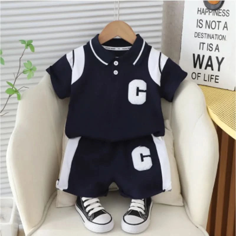 New Summer Baby Girl Clothes Suit Children Boys Fashion T-Shirt Shorts 2Pcs/Sets Toddler Casual Sports Costume Kids Tracksuits - M & M Global