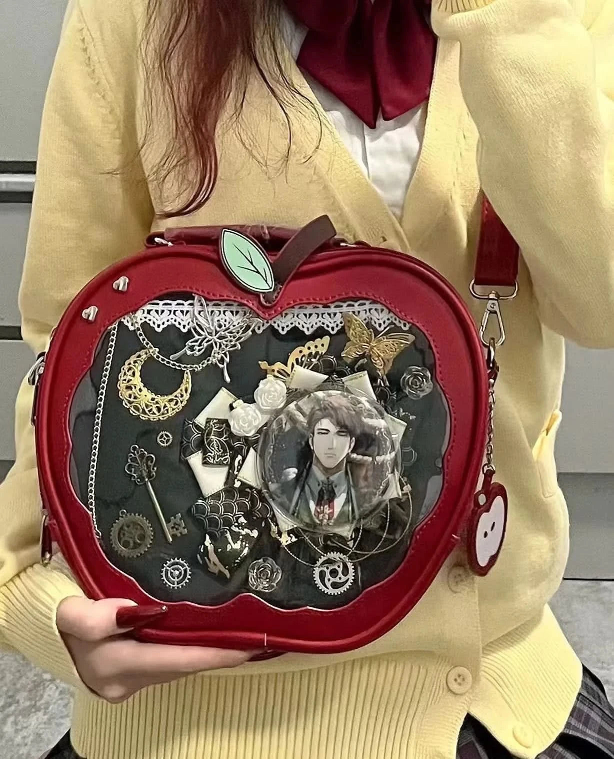 New Girl Harajuku Niche Design Apple Crossbody Bag Handbag Sweet Style Cute Ulzzang Ita Bag Y2K Backpack Preppy Style ItaBag - M & M Global