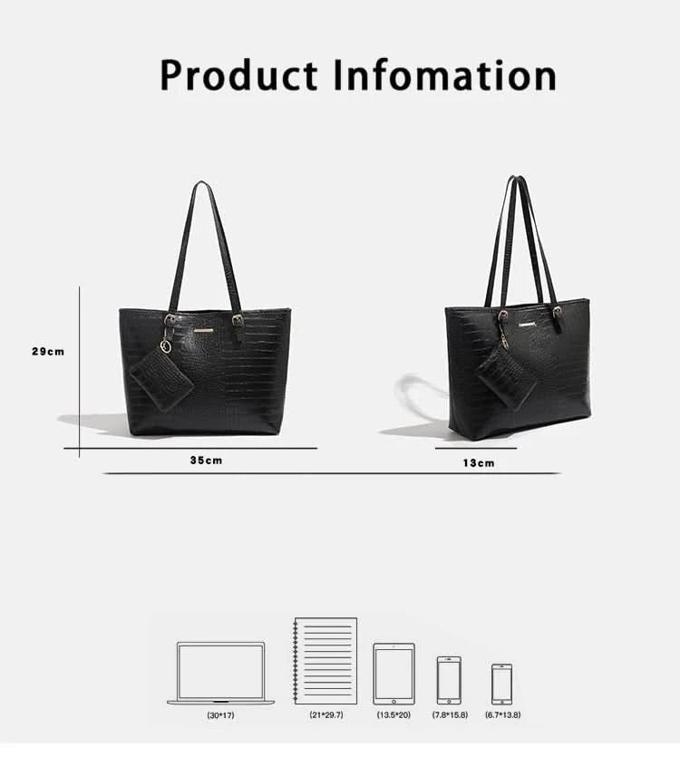 2024 Europe and the United States new two-piece women's handbag shoulder bag crocodile pattern simple fashion bag - M & M Global