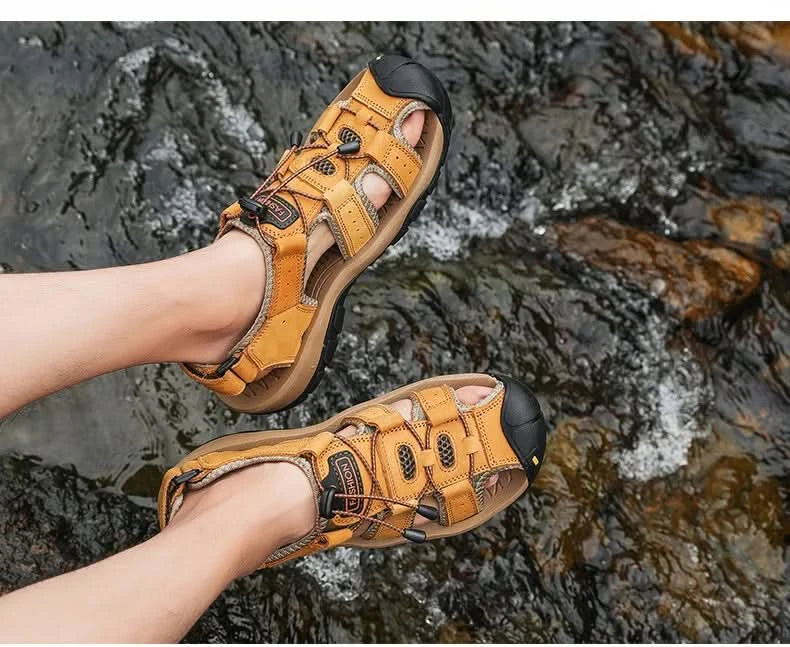 Outdoor Wading Summer Sandals For Men Anti Slip Cool Casual Shoes With Arch Support Plus Size 38-48 Beach Sandalias - M & M Global