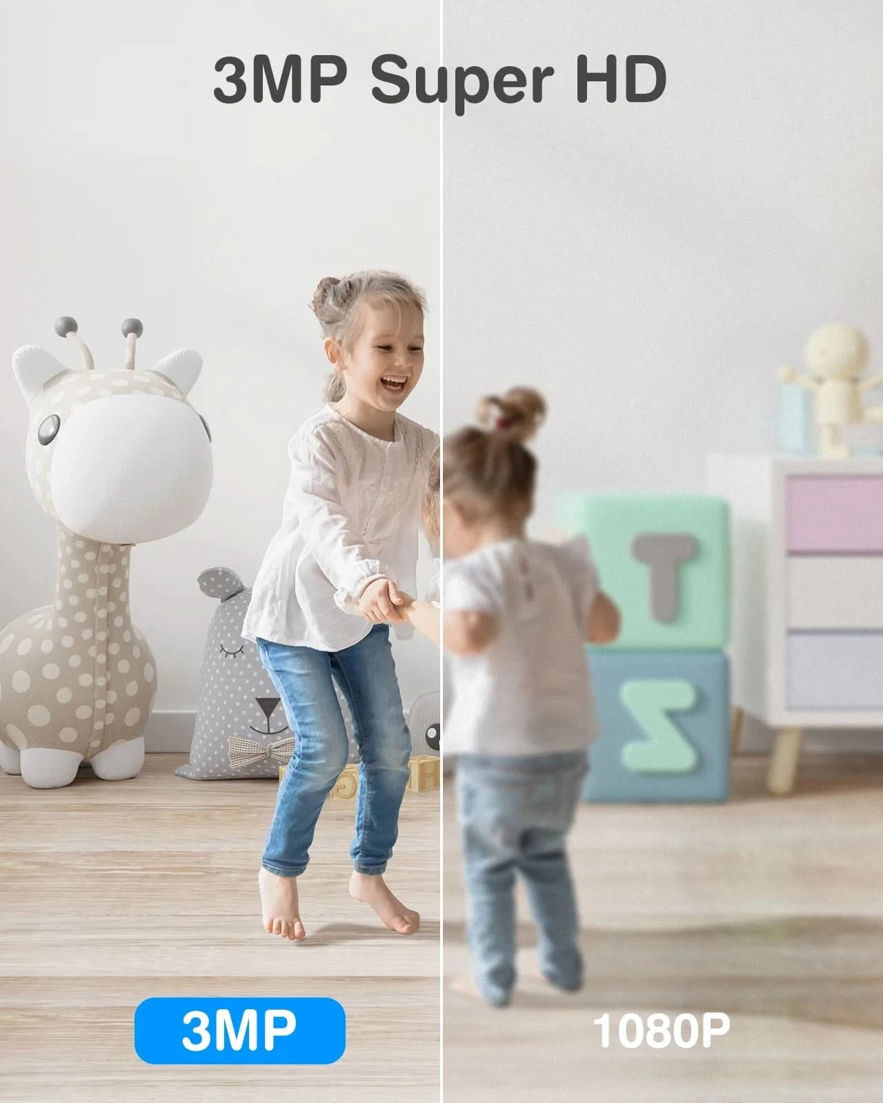 Annke 3MP Wifi IP Camera Indoor AI Human Detect Wireless Camera H.264+ P2P Audio Security CCTV Surveillance Camera Baby Monitor
