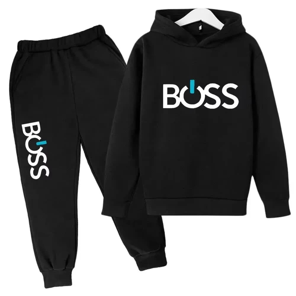 Streetwear New Spring And Autumn Children Hoodie Set Boys Girls Casual Long Sleeve Hoodie Tops+Pants Sportswear 2-14 Years Old - M & M Global
