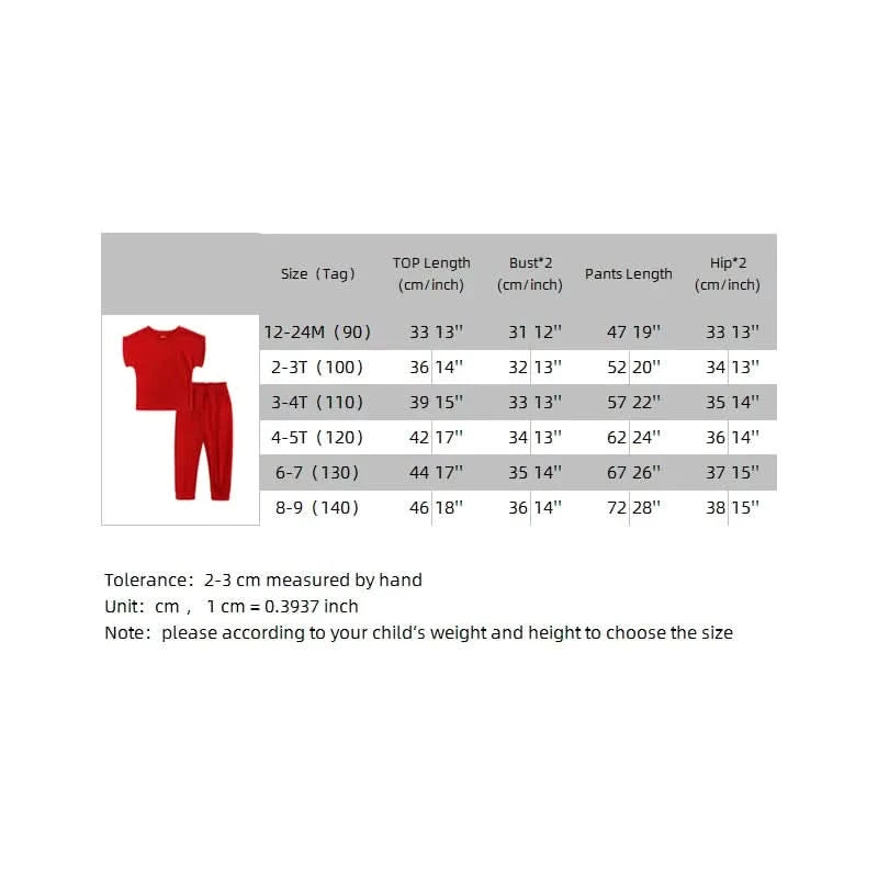 Fashion Kids Little Girls Clothing 2 Pieces Sets Cotton Solid Casual T-shirt+Elastic Waist Pants Young Children Outfits 1-6Y - M & M Global