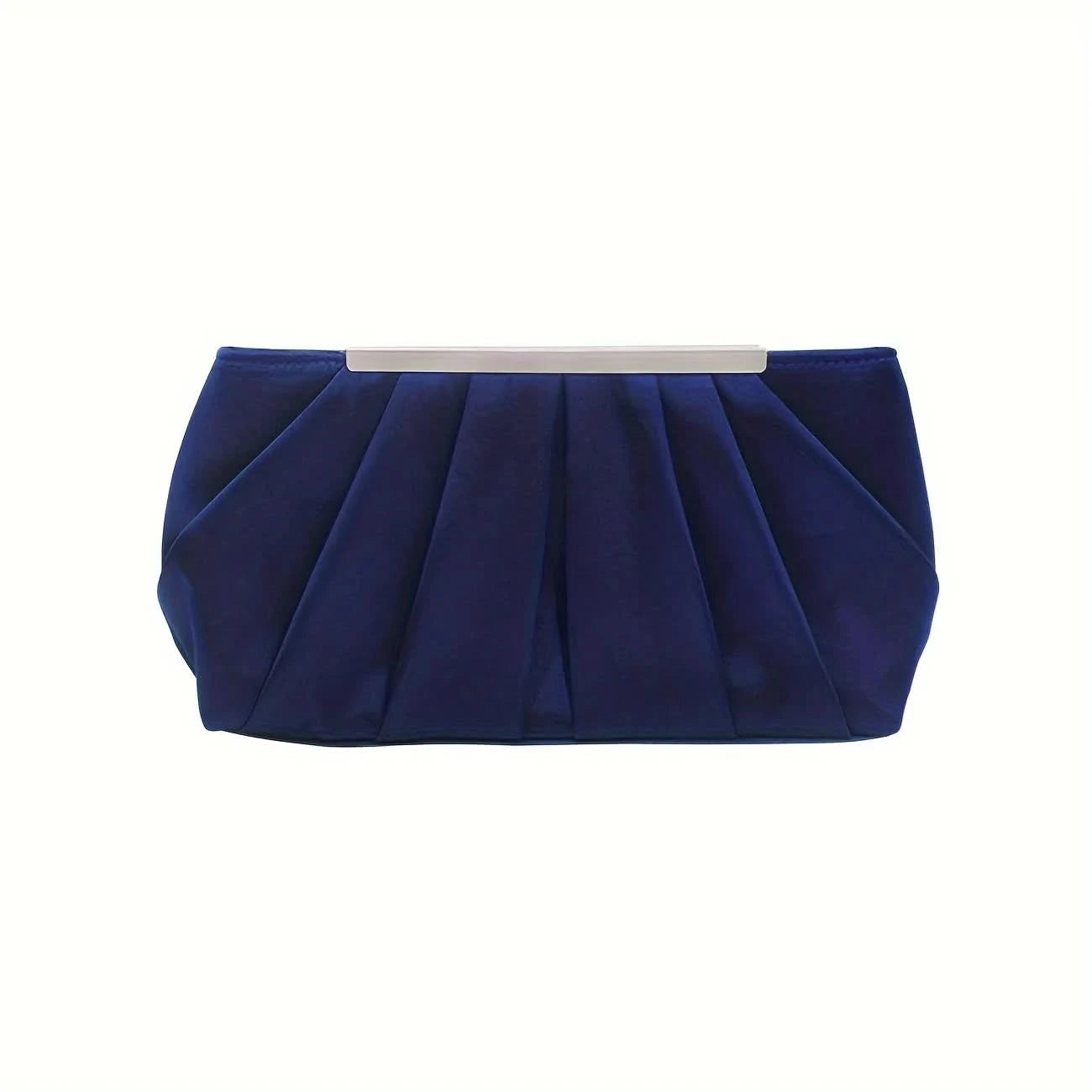 European and American pleated silk polyester dinner bag, simple and generous ladies hand bag, large capacity ladies bag - M & M Global