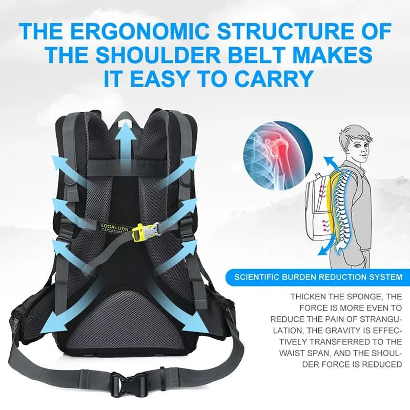 Hiking Backpack Storage Bag Sturdy 40 liter Bag Travel Tactical Backpack Trekking Backpack Hiking Camping Military Backpack - M & M Global