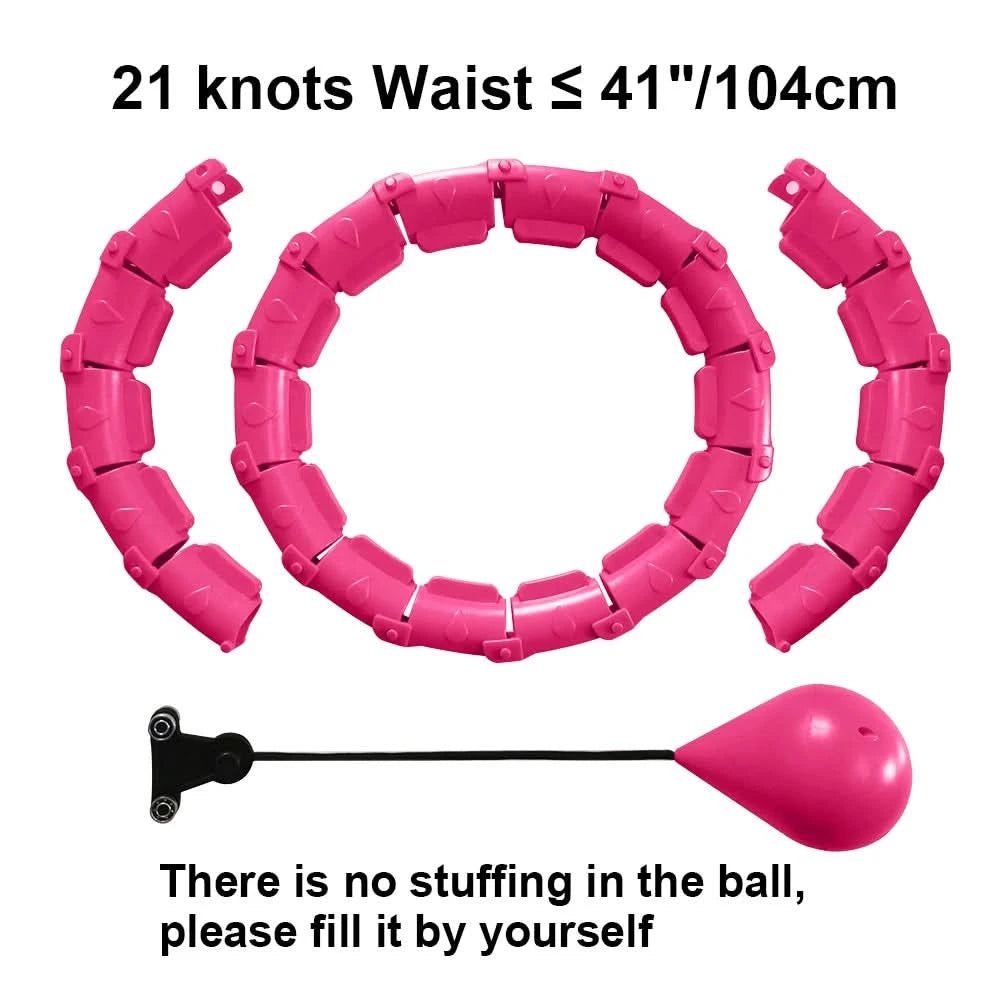 21/24/27/30 Knots Sport Fitness Hoops Abdominal Thin Waist Exercise Massage Hoop Fitness Equipment Gym Home Training Weight Loss - M & M Global