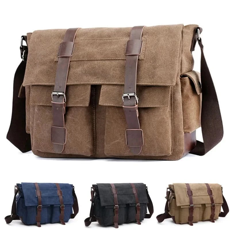 Men's Vintage Canvas Bag Men Casual Crossbody Bag For Men Messenger Bag Man Travel Shoulder Bags Bolsa Masculina High Quality - M & M Global
