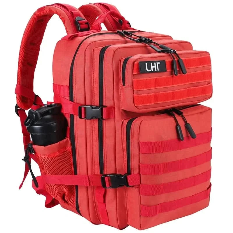 LHI 45L Tactical Backpack for Men and Women Large Athlete Gym Bag Outdoor Sports Hiking Survival Rucksack with Bottle Holder - M & M Global