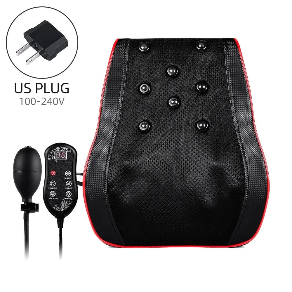 Shoulder Neck Back Trapezius Massage Pillow Shiatsu Kneading Cervical Ttraction Body Massager Car Back Pillow - M & M Global