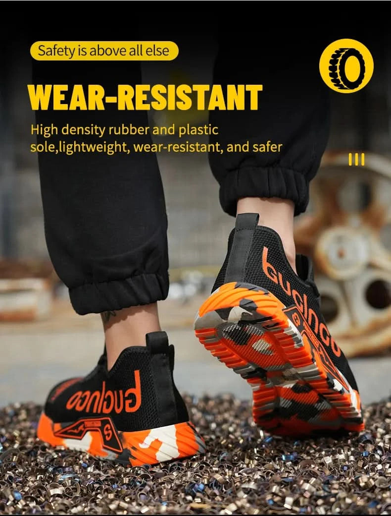 Soft-soled comfortable anti-smash and anti-puncture safety shoes