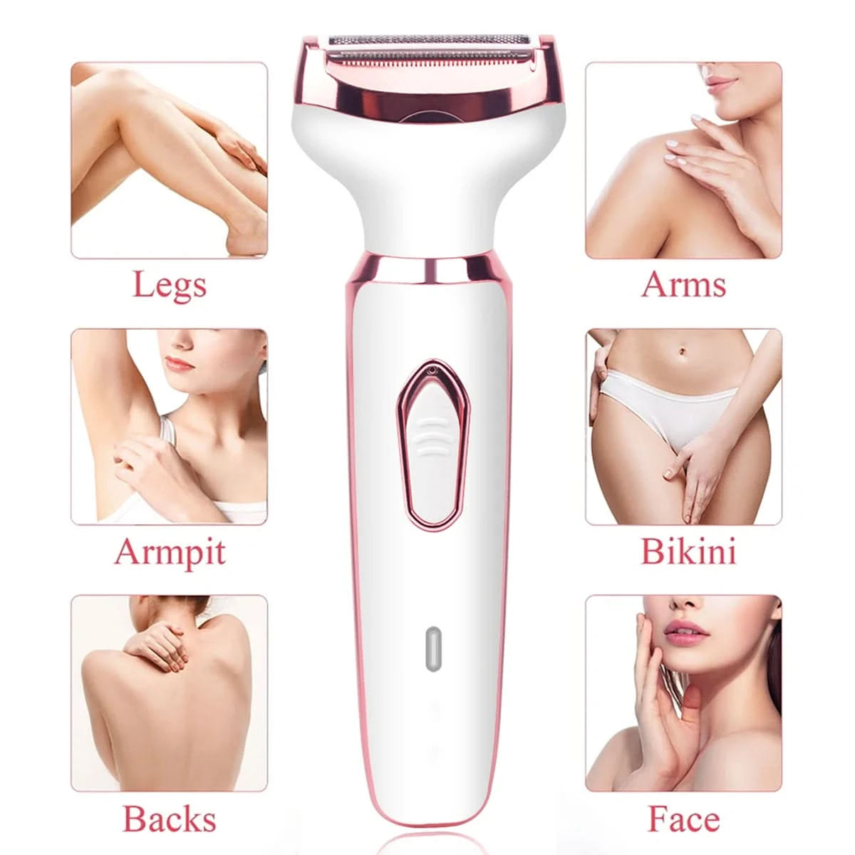 Women Electric Shavers Razors on Leg Armpit, Epilator Nose Hair Remover Facial Body Bikini Eyebrow Beard Mustache Women Trimmer - M & M Global