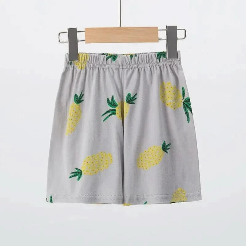 Summer CHILDREN'S Cotton Vest Set Cute Pineapple Boys and Girls Sports Casual Clothes - M & M Global