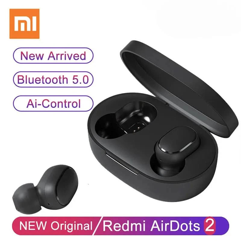 Xiaomi Redmi Airdots 2 Bluetooth Earphones Sport Music Gaming Outdoor Mini Wireless Headset with Mic Headphones In Ear Earbuds - M & M Global