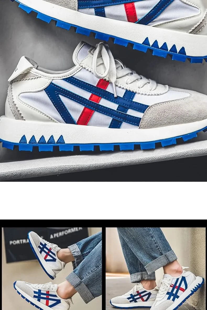 New men's trendy versatile casual sports shoes, men's thick-soled lightweight non-slip breathable trendy shoes кроссовки мужские - M & M Global
