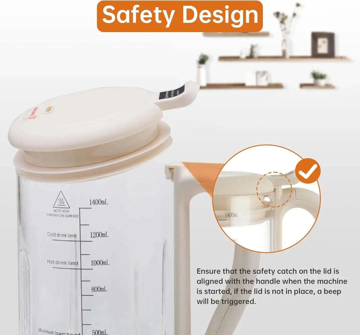 47 oz Nut Milk Maker Machine with 16 Blades, Automatic Homemade Almond, Oat, Soy, Plant-Based Milk and Dairy Free Beverages, Alm - M & M Global