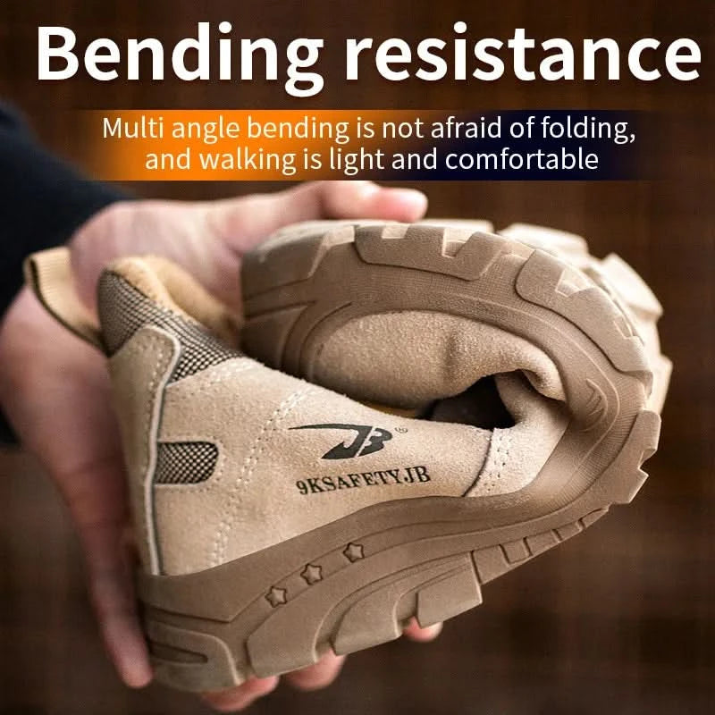 Composite Toe Safety Shoes Metatarsal Protection Anti-Puncture Work Boots Slip-Resistant Sole Anti-Hot Welders Protective Shoes