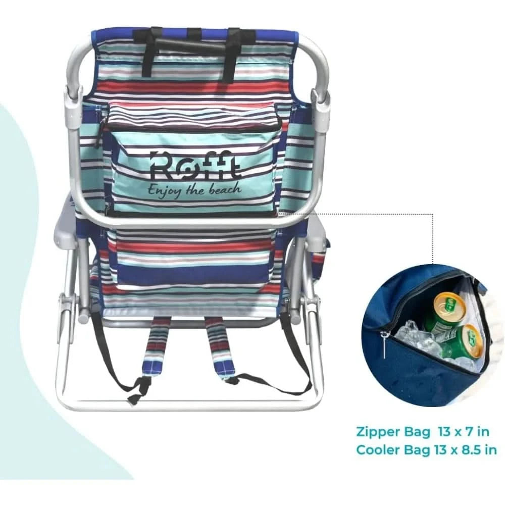 Beach Chair 6 Positions Backpack, Beach Chairs for Adults Reclining and Folding, Heavy Duty, Backpack Straps, Best Beach Chair L