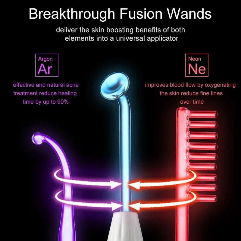 High Frequency Facial Wand For Hair Face Anti Aging Therapy Acne Tool Neon+Argon Wands Skin Beauty (no handle) - M & M Global