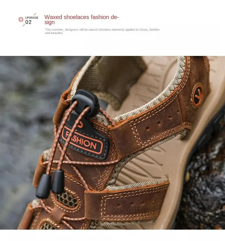 Outdoor Wading Summer Sandals For Men Anti Slip Cool Casual Shoes With Arch Support Plus Size 38-48 Beach Sandalias - M & M Global