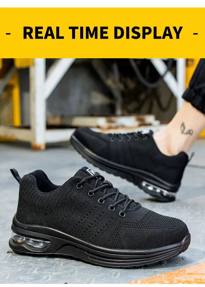 Men's Work Safety Shoes, Steel Toe Shoes, Puncture Resistant Impact Resistant Wear-resistant Outdoor Fashionable Sports Shoes