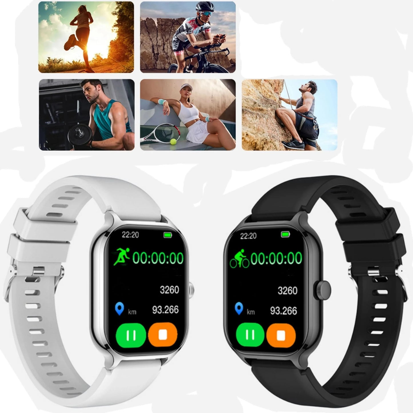 Multifunctional smart watch, wireless call/dial, message reminder, multiple sports modes, suitable for men and women, compatible