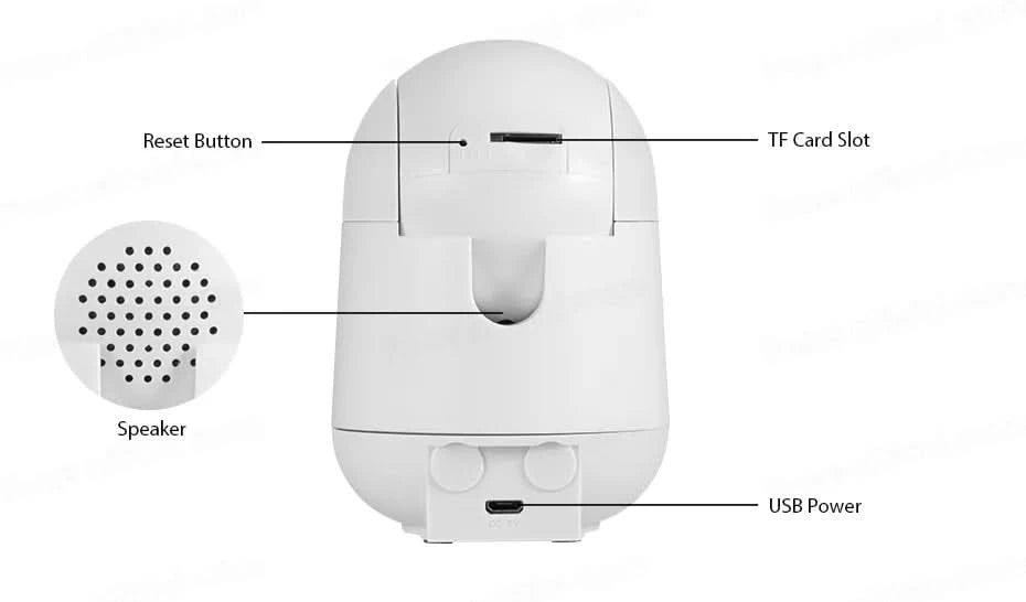 Fuers 5MP WiFi Camera Tuya Smart Home Indoor Wireless IP Surveillance Camera AI Detect Automatic Tracking Security Baby Monitor - M & M Global