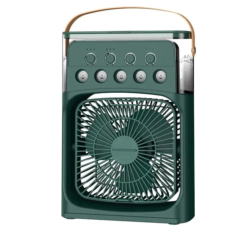 Portable 3 in 1 Mini AC Air Cooler Fan Humidifier with LED Light for Home Office Bedroom Camping Cooling - M & M Global