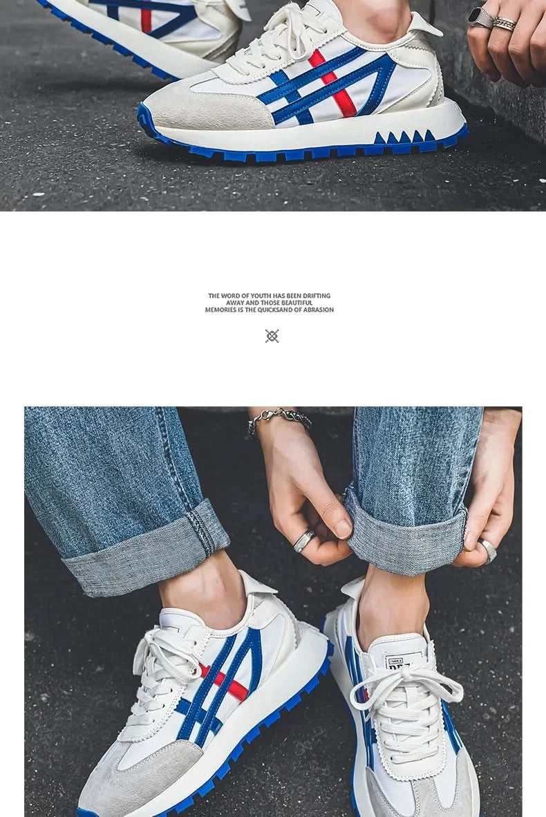 New men's trendy versatile casual sports shoes, men's thick-soled lightweight non-slip breathable trendy shoes кроссовки мужские - M & M Global