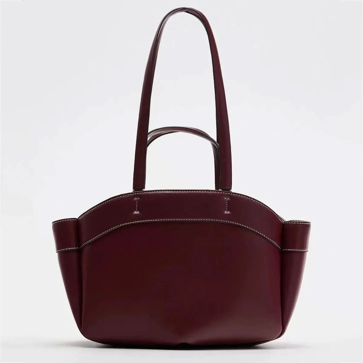 Women Tote Bag Underarm Pouch Large Capacity Pu Leather Shoulder Bag Retro Crossbody Bag Casual Portable Bucket Bags Handbag - M & M Global