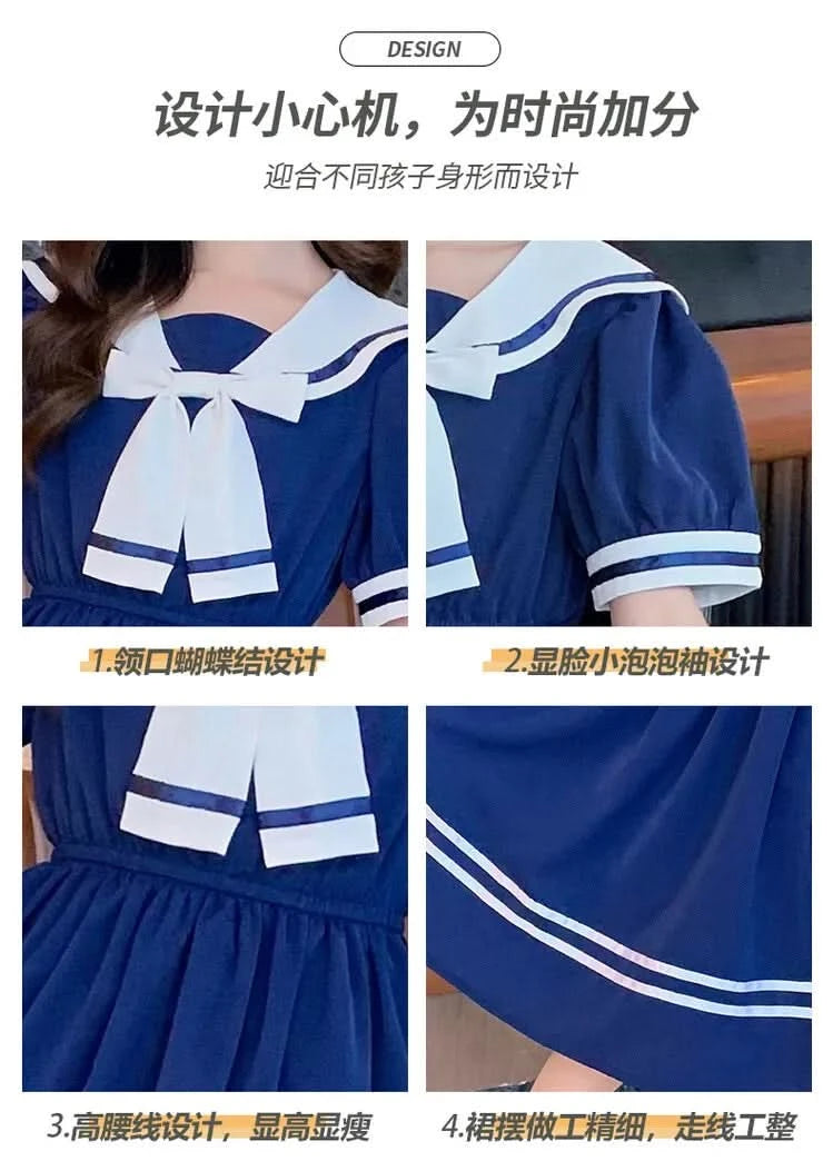 Girls School Dress Summer Dresses for Kids Costume Preppy Style School Teenagers Children Clothes Vestidos Dresses - M & M Global