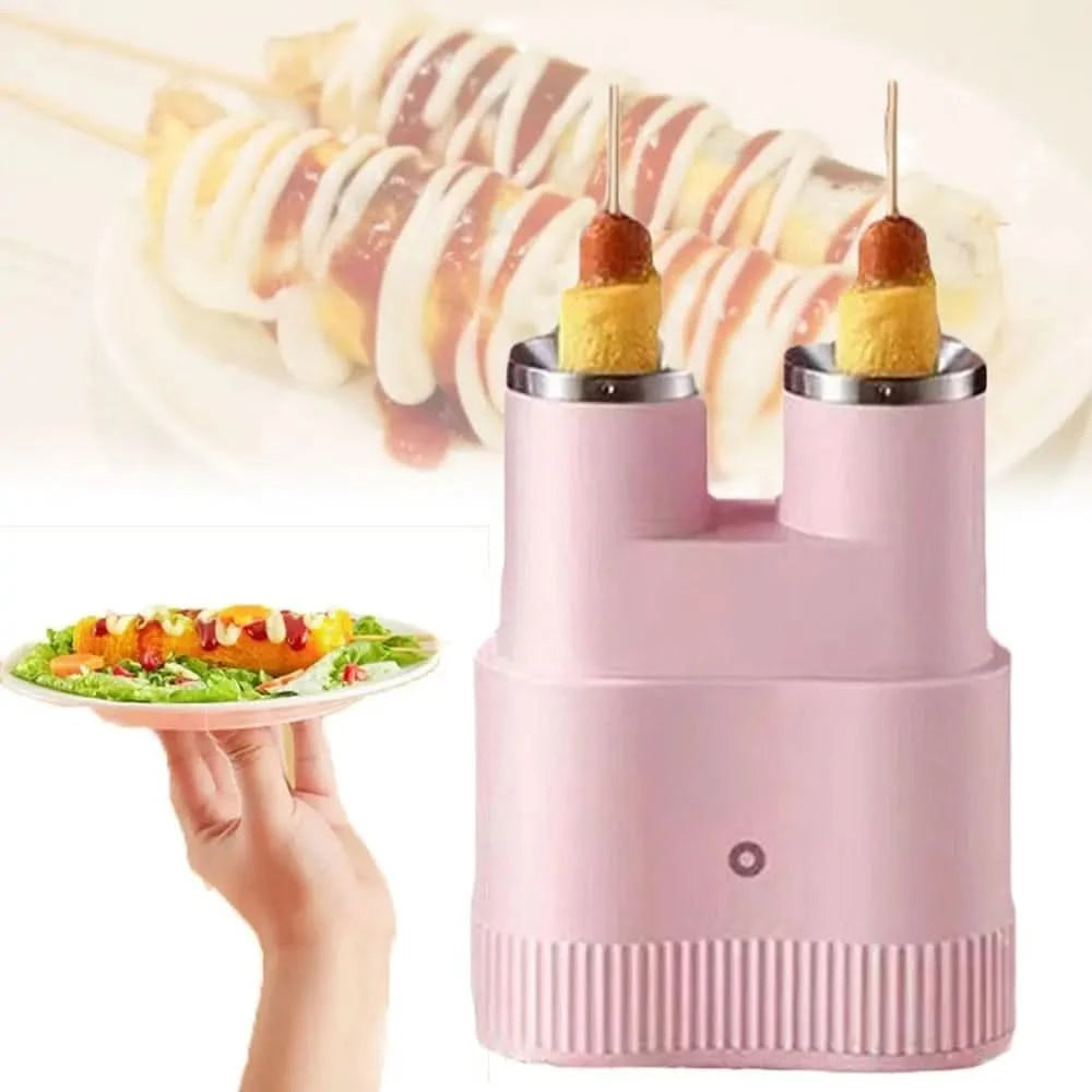 Double-tube Automatic Egg Roll Maker, Hot Dog Roll Maker Egg Cooker, Non Stick Omelet Maker, 7min Fast Cooking, Egg Hot Dog Brea - M & M Global