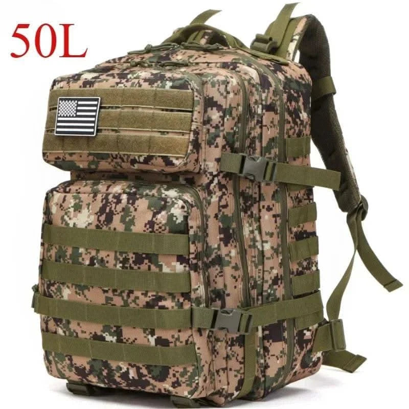 25L/50L Tactical Backpack Molle Bag Outdoor Bags Backpack for Hiking Camping Trekking Hunting Fishing GYM Bags Backpacks - M & M Global