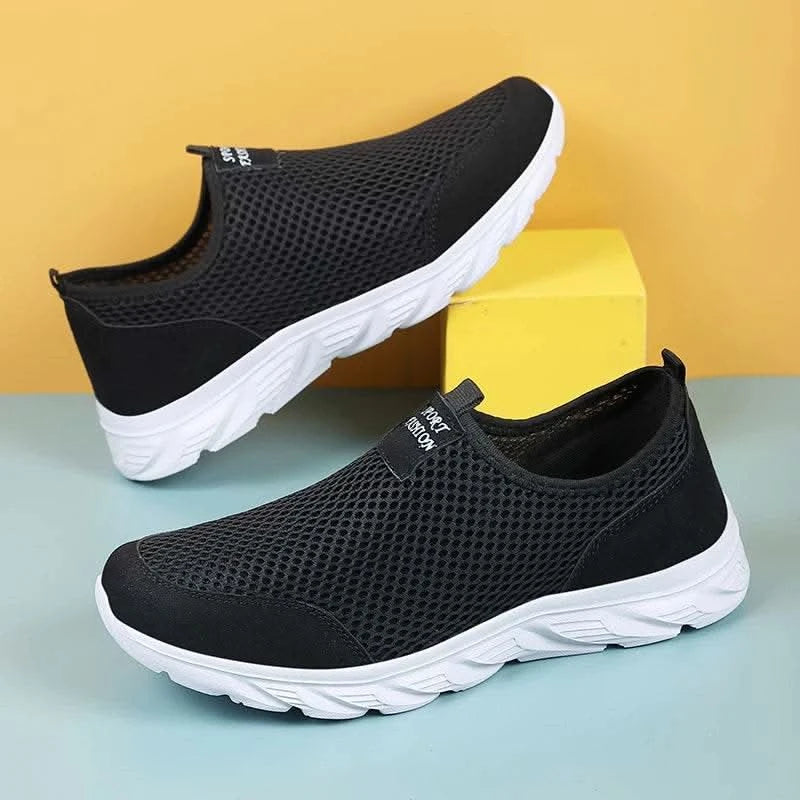 2023 Lightweight Men Casual Shoes Breathable Slip on Male Casual Sneakers Anti-slip Men's Flats Outdoor Walking Shoes Size 39-47 - M & M Global