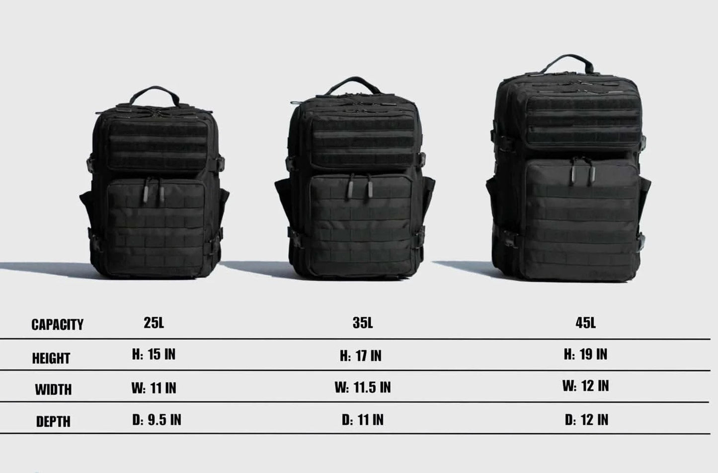 25L 35L 45L Military Tactical Backpack Men Outdoor Sports Travel Hiking Bug Out Bag Camping Survival Assault Hunting Rucksack - M & M Global