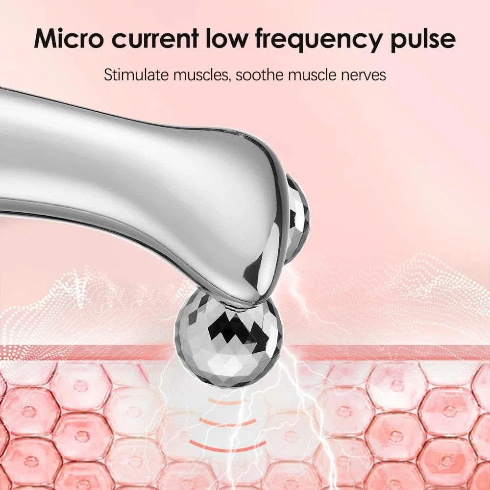 2023 EMS Pulse Neck Face Massager Roller 4D Facial Lifting Machine Anti Aging Wrinkle Removal Dark Circles Eye Care Beauty Tool - M & M Global