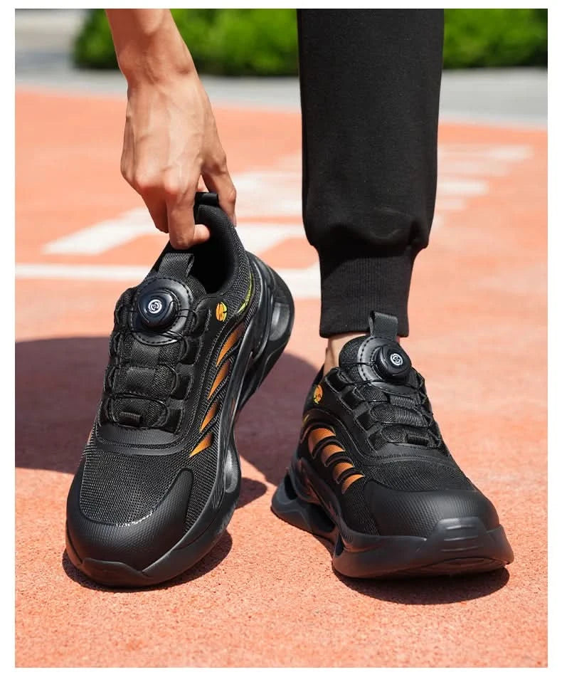 Soft sole lace-free anti-smash and anti-puncture safety shoes