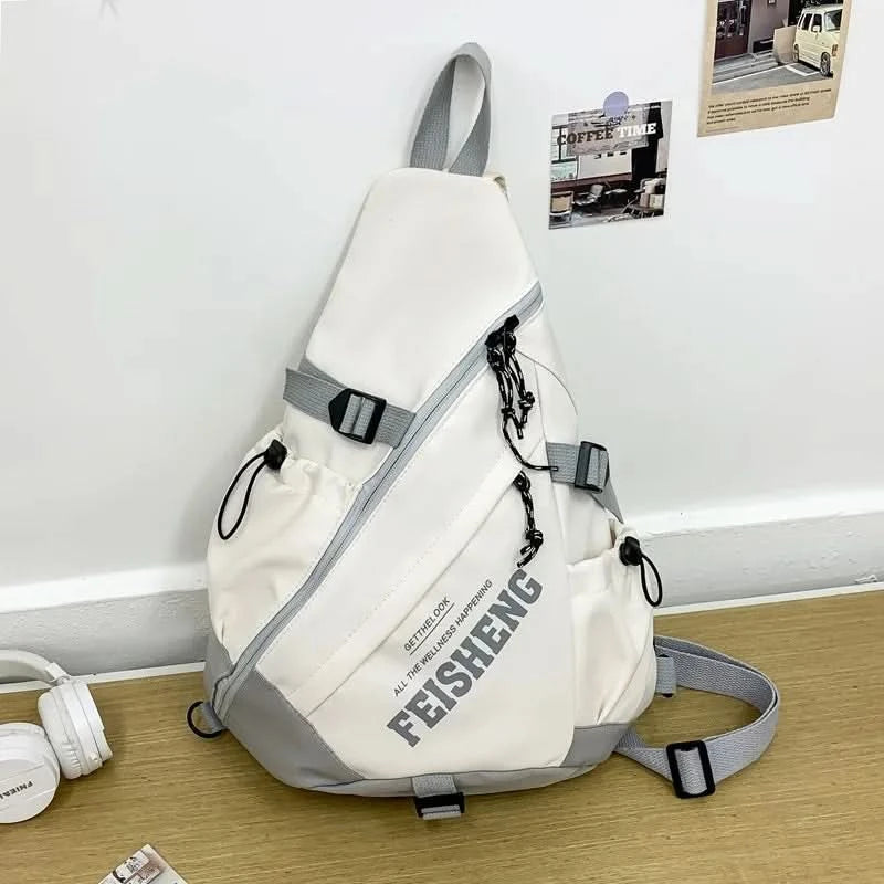 Techwear Style Outdoor Motorcycle Sport Single Shoulder Backpack Unisex Hip Hop Multifunction Chest Bag Tactical Crossbody Bag - M & M Global