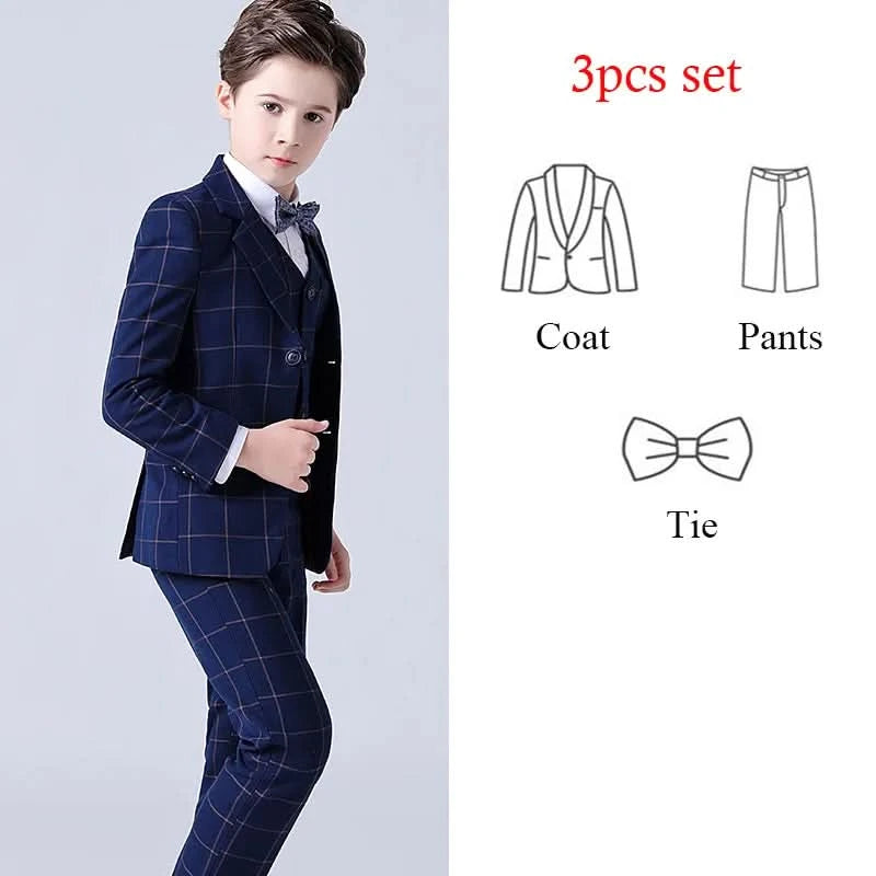 Children Boys Wedding Suit Spring Autumn 1-14 Years Teenager Kids Suits Outfits Set Formal Elegant Suits For Children - M & M Global