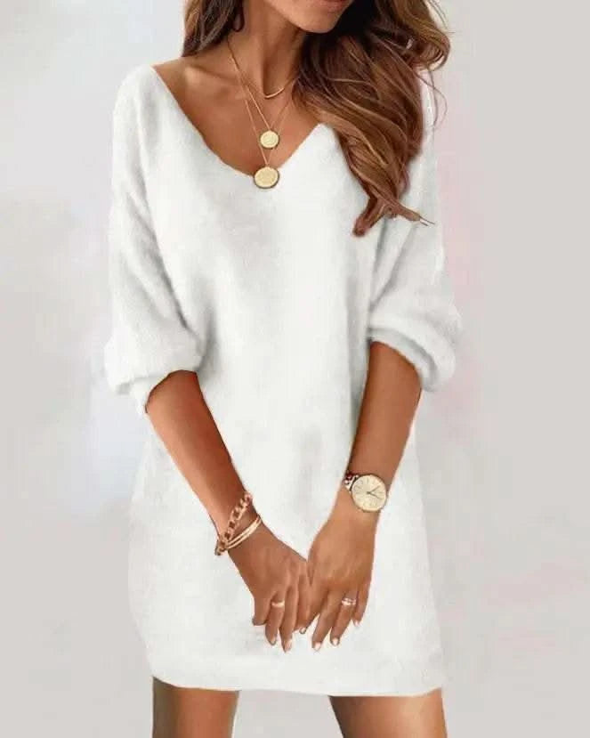 dresses for women 2022 Metal Decor Cold Shoulder Casual Dress Straight Mini Party dresses - M & M Global