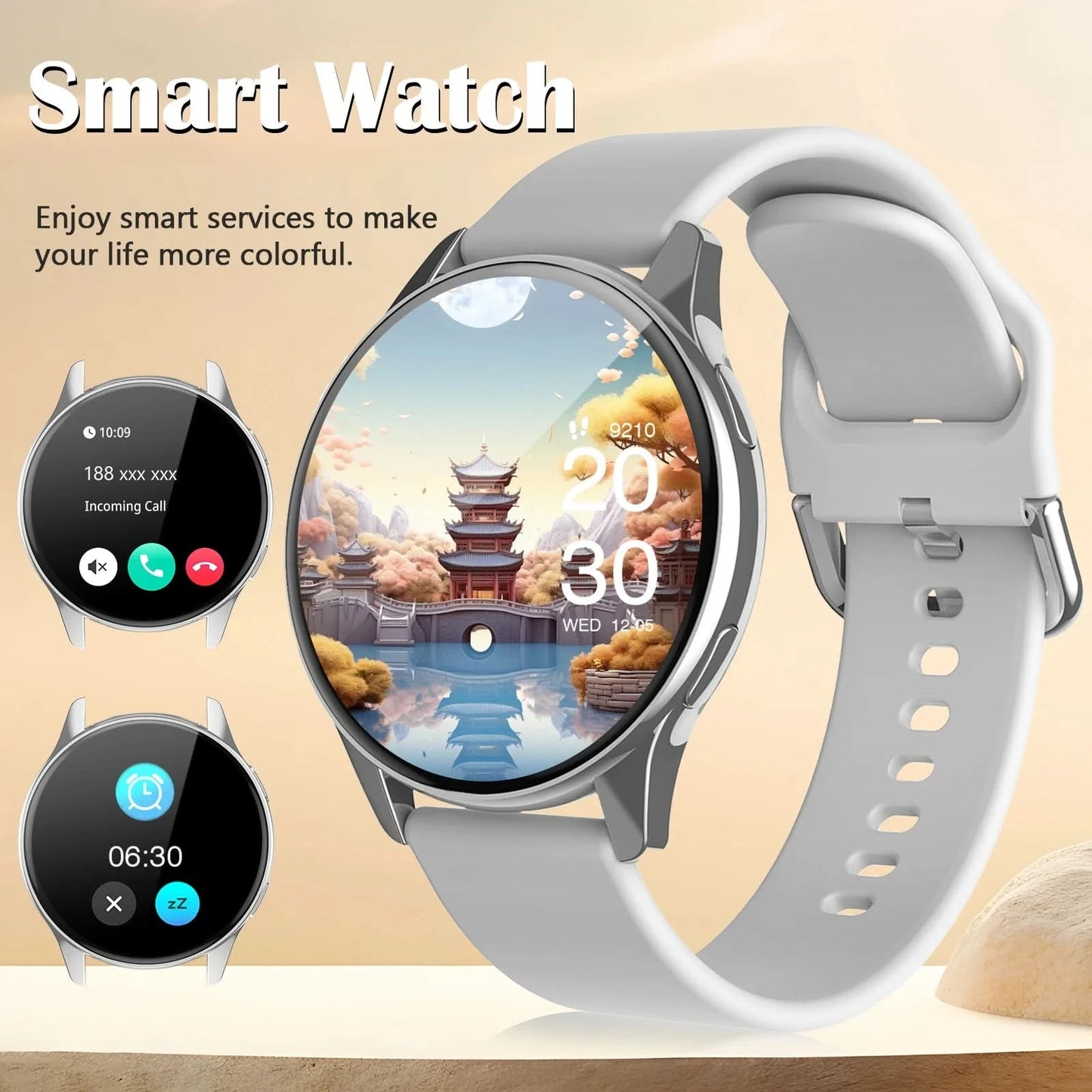 Smart watch, call reminder/rejection, multi-sport mode, message reminder, music playback, suitable for men and women