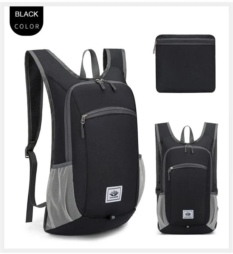 Portable Foldable Backpack,Men Women Ultralight Folding Bag,Outdoor Climbing Cycling Hiking Knapsack Travel Daypack - M & M Global
