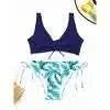 Sexy Bikini Set Women Biquini Swimwear V-Neck Push Up Two Pieces Swimsuit Floral Beachwear Female Bathing Suits Swimming Suits - M & M Global