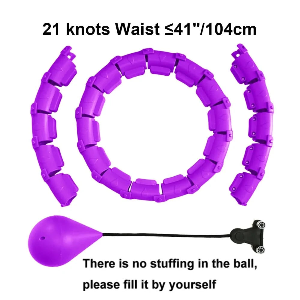 21/24/27/30 Knots Sport Fitness Hoops Abdominal Thin Waist Exercise Massage Hoop Fitness Equipment Gym Home Training Weight Loss - M & M Global